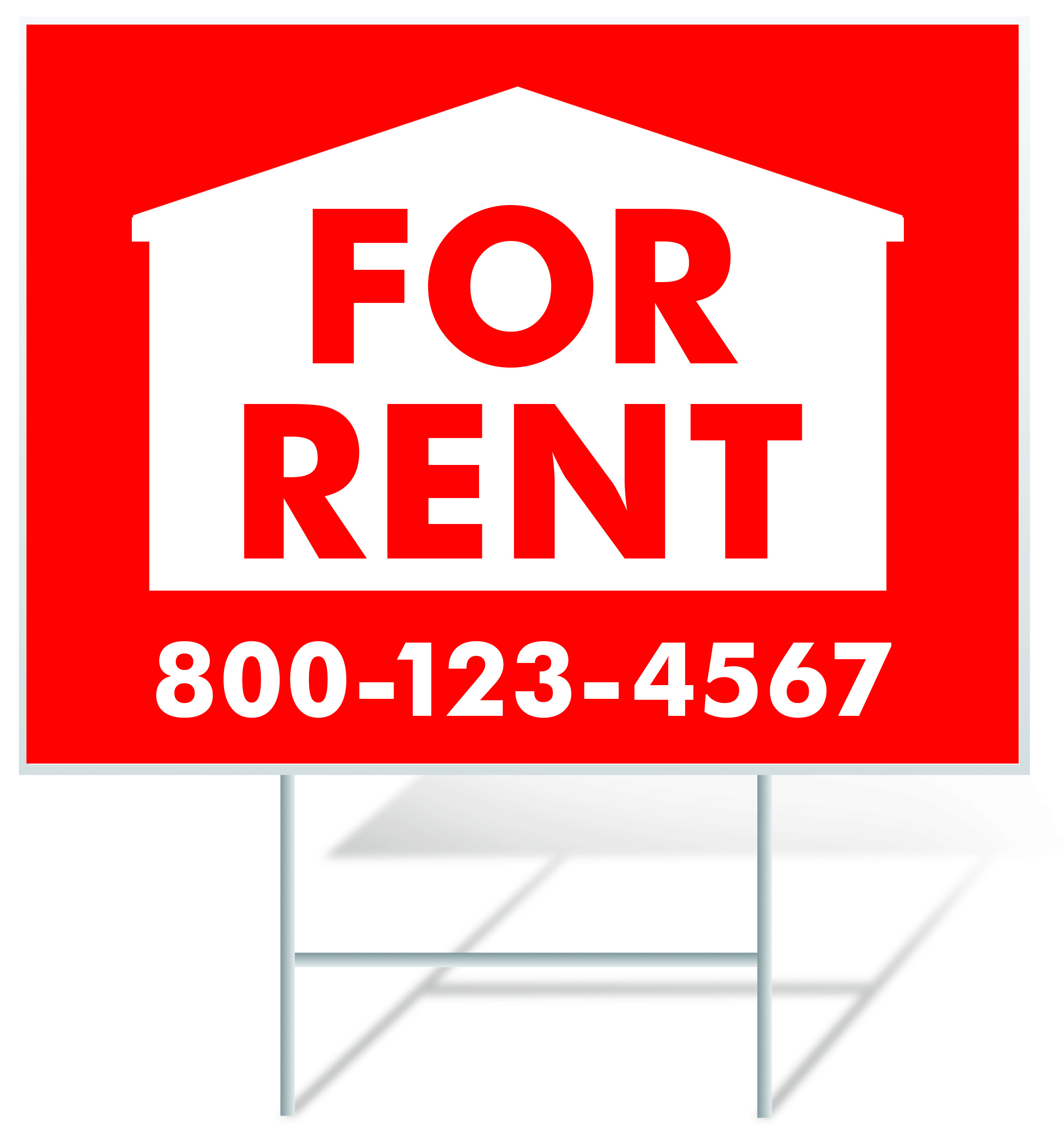 For Rent Lawn Sign Example | LawnSigns.com